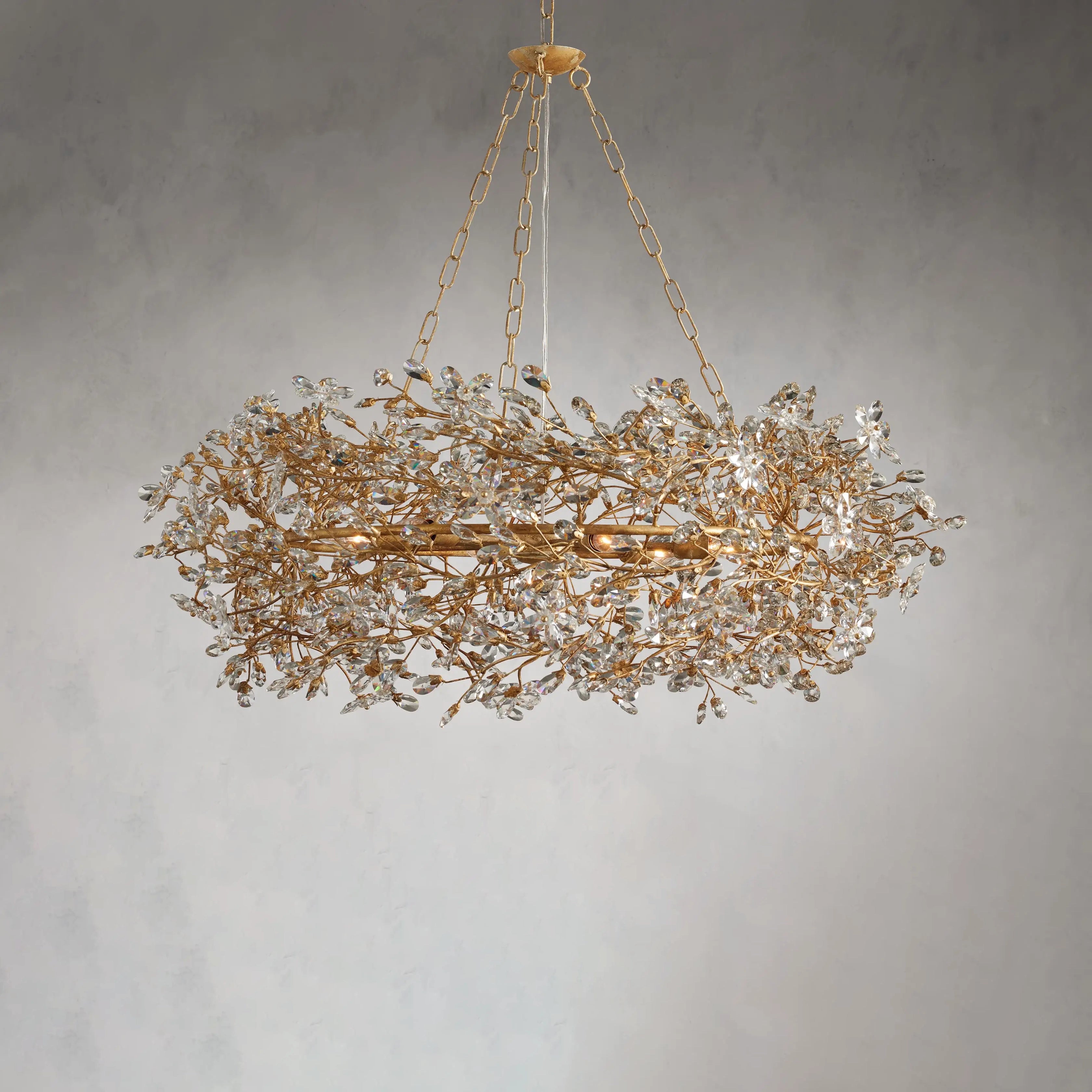 Fiore Crown Chandelier 39" 48"-VaseLamps
