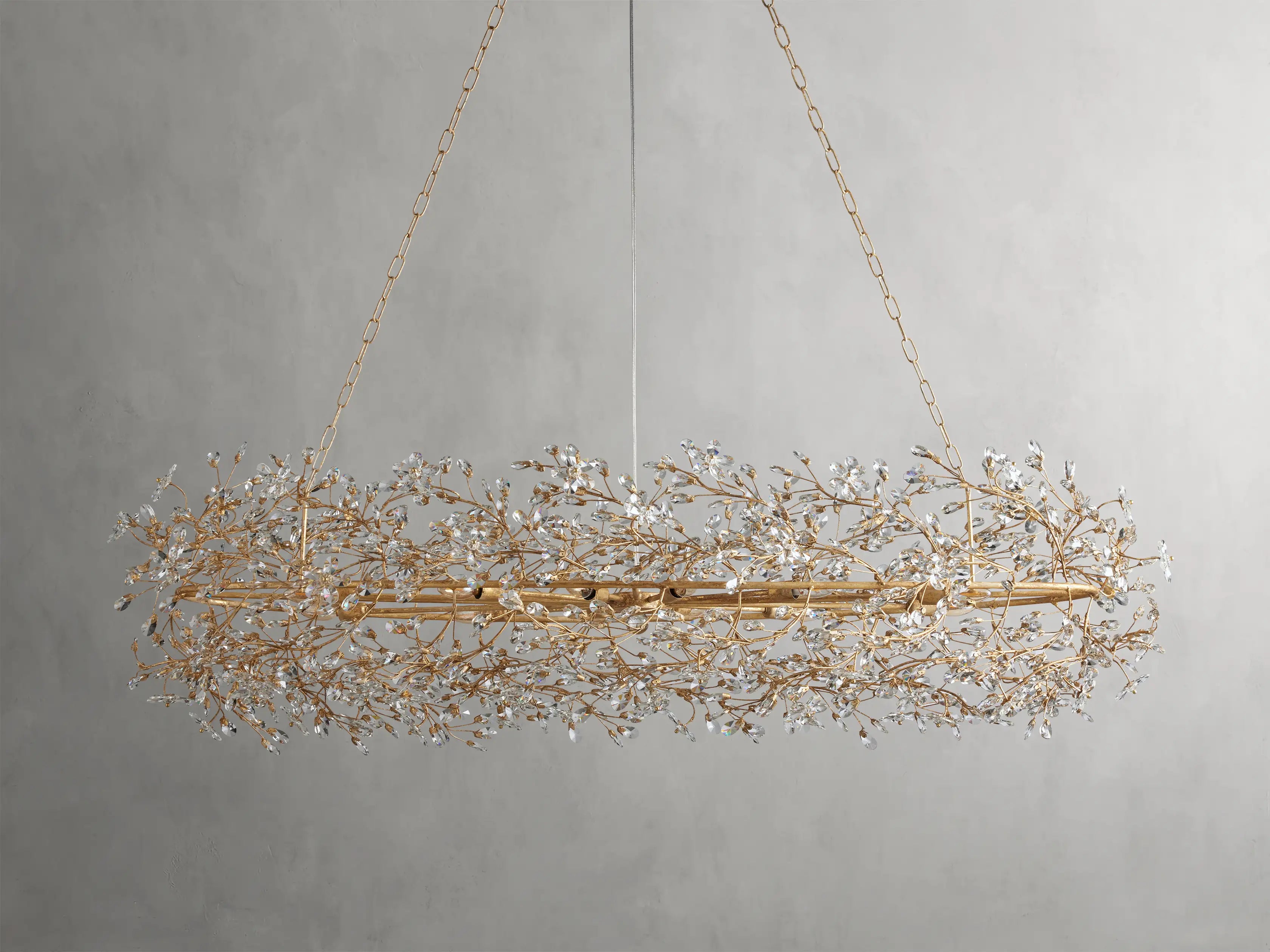 Fiore Oval Chandelier 62'' 74''-VaseLamps