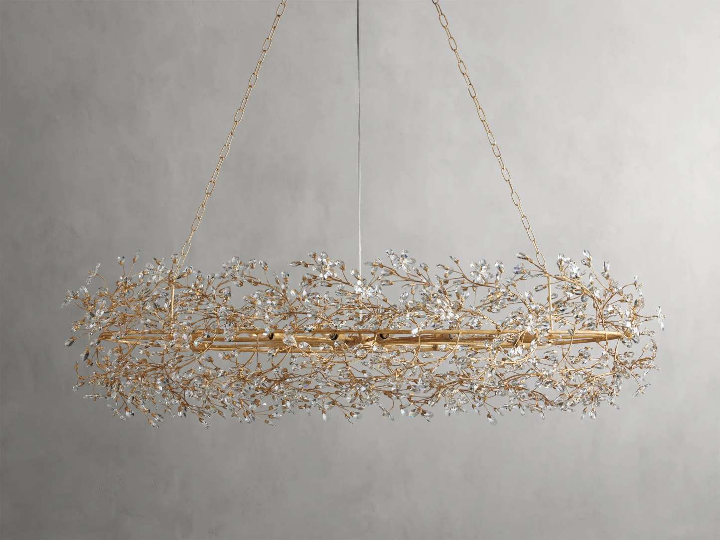 Fiore Oval Chandelier 62'' 74''-VaseLamps