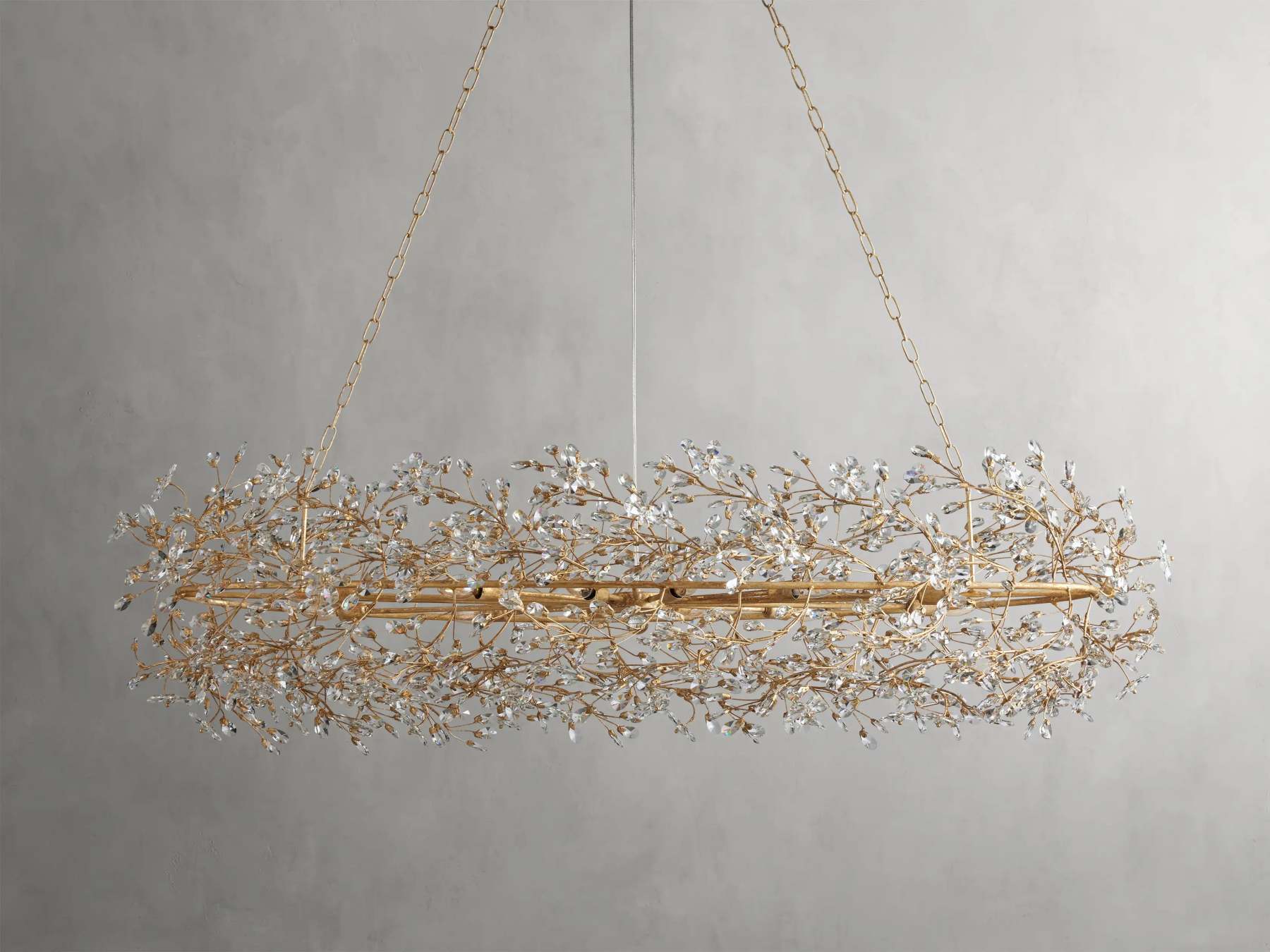 Fiore Oval Chandelier 62'' 74''-VaseLamps