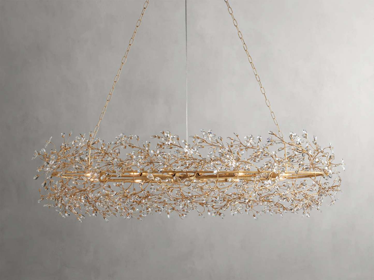 Fiore Oval Chandelier 62'' 74''-VaseLamps