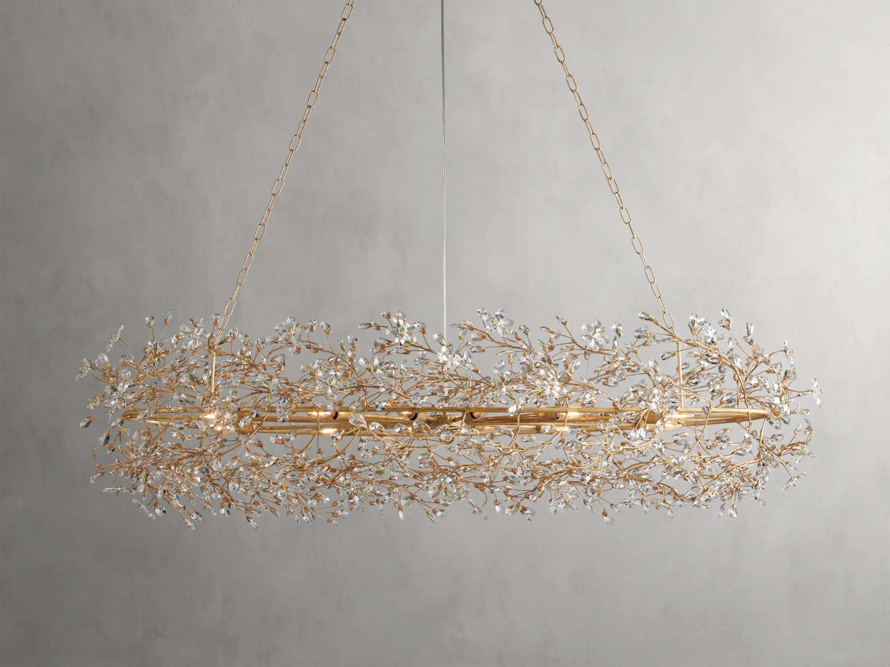 Fiore Oval Chandelier 62'' 74''-VaseLamps