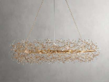 Fiore Oval Chandelier 62'' 74''-VaseLamps