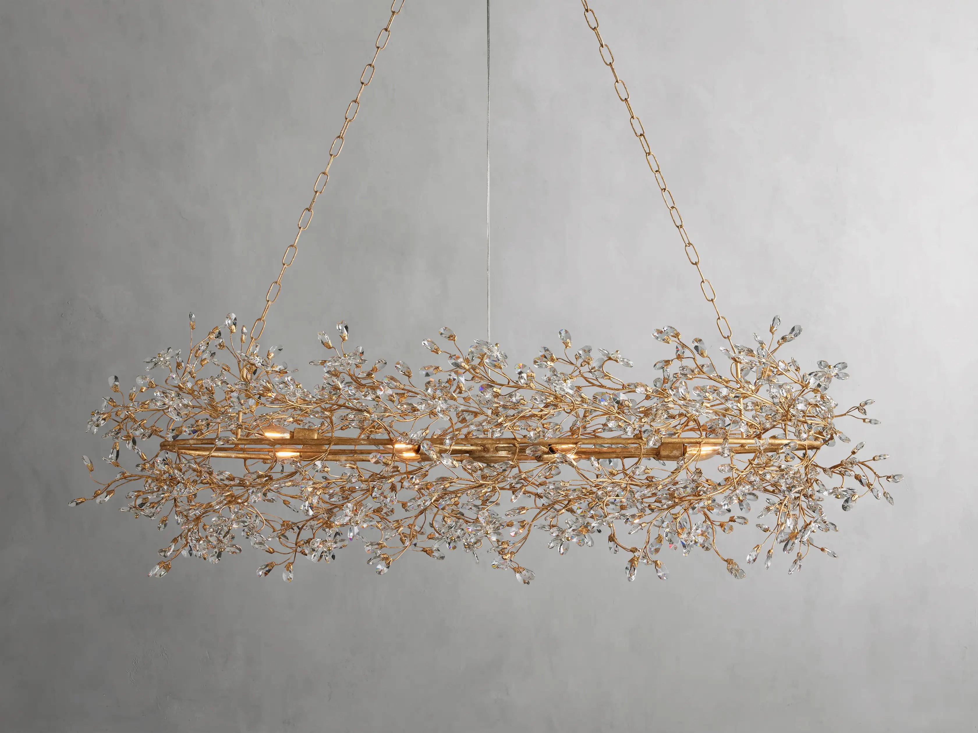 Fiore Oval Chandelier 62'' 74''-VaseLamps