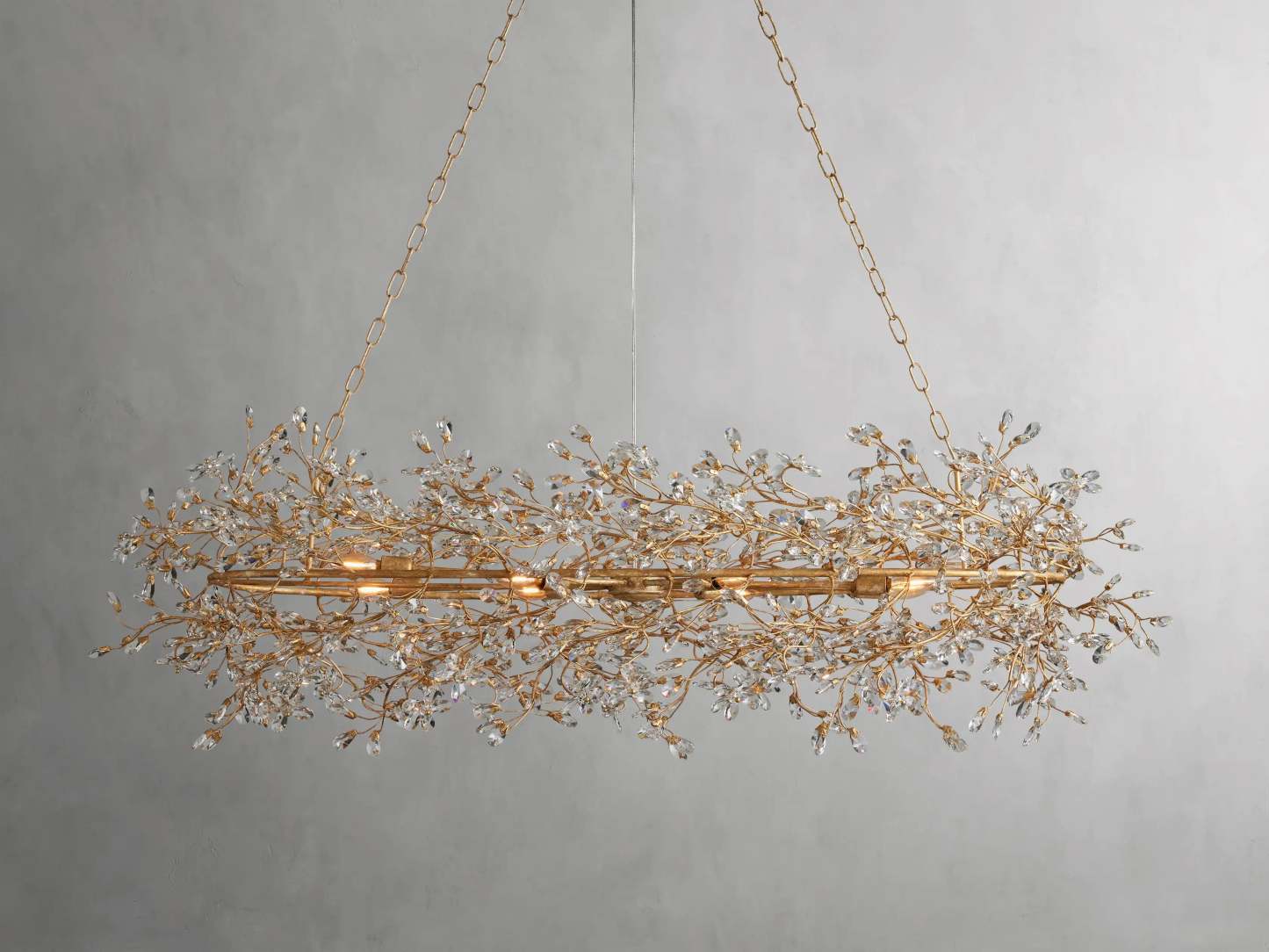 Fiore Oval Chandelier 62'' 74''-VaseLamps