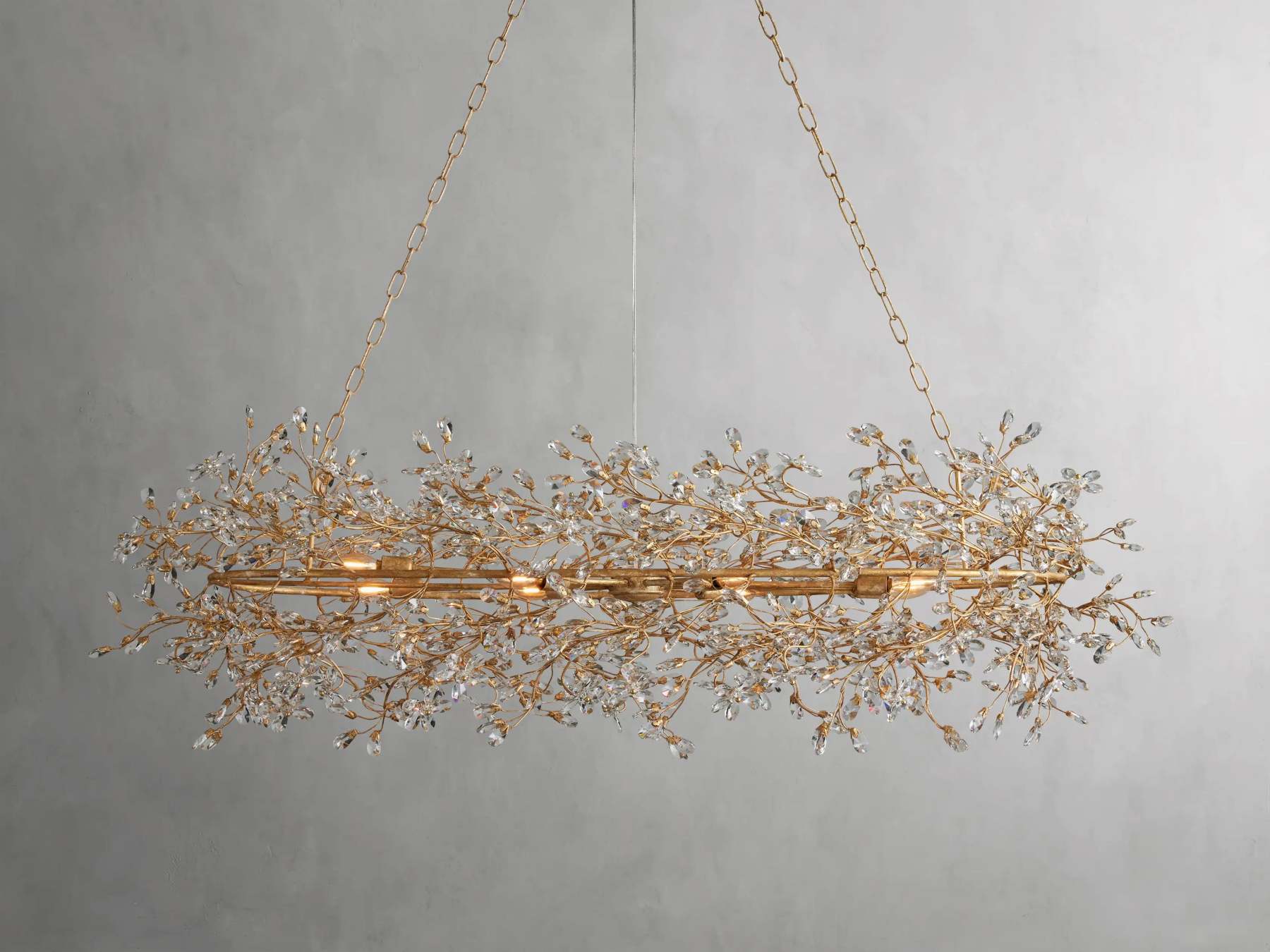 Fiore Oval Chandelier 62'' 74''-VaseLamps