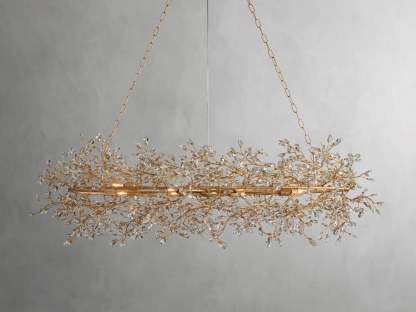 Fiore Oval Chandelier 62'' 74''-VaseLamps