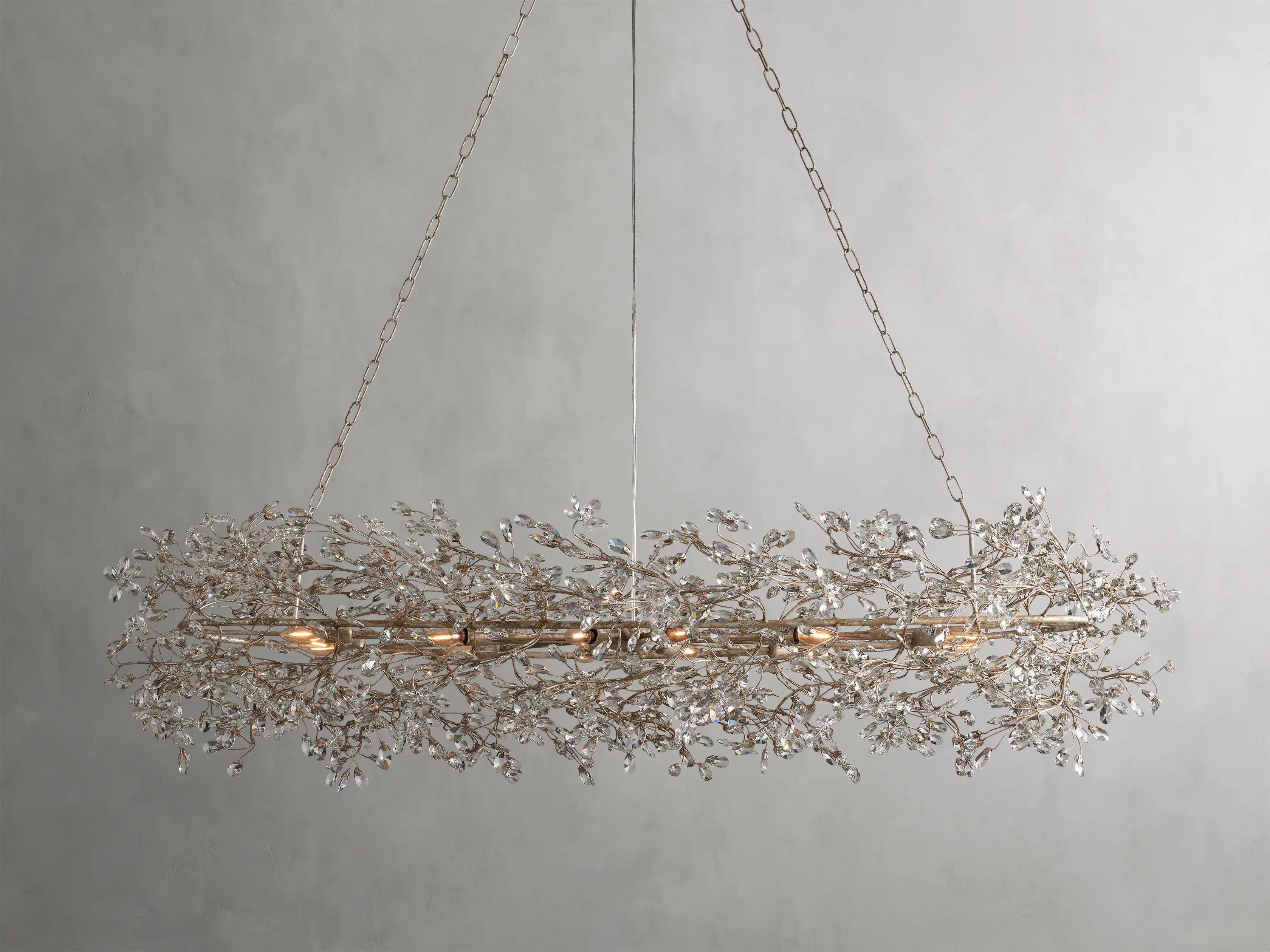Fiore Oval Chandelier 62'' 74''-VaseLamps