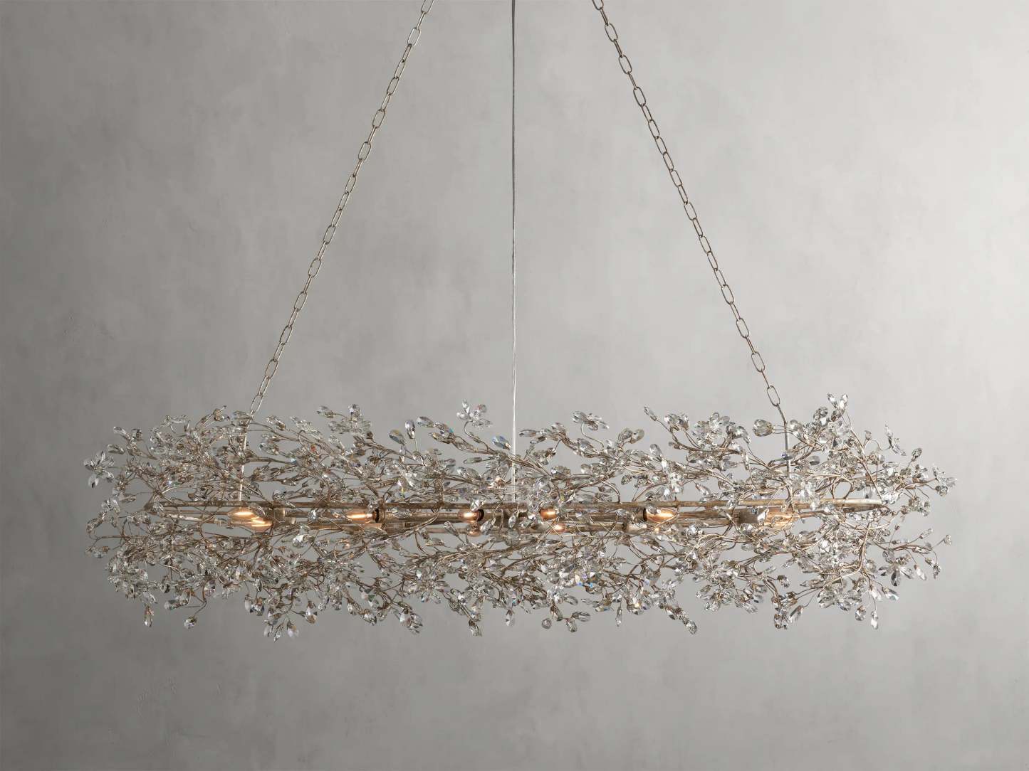 Fiore Oval Chandelier 62'' 74''-VaseLamps
