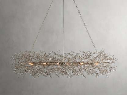Fiore Oval Chandelier 62'' 74''-VaseLamps