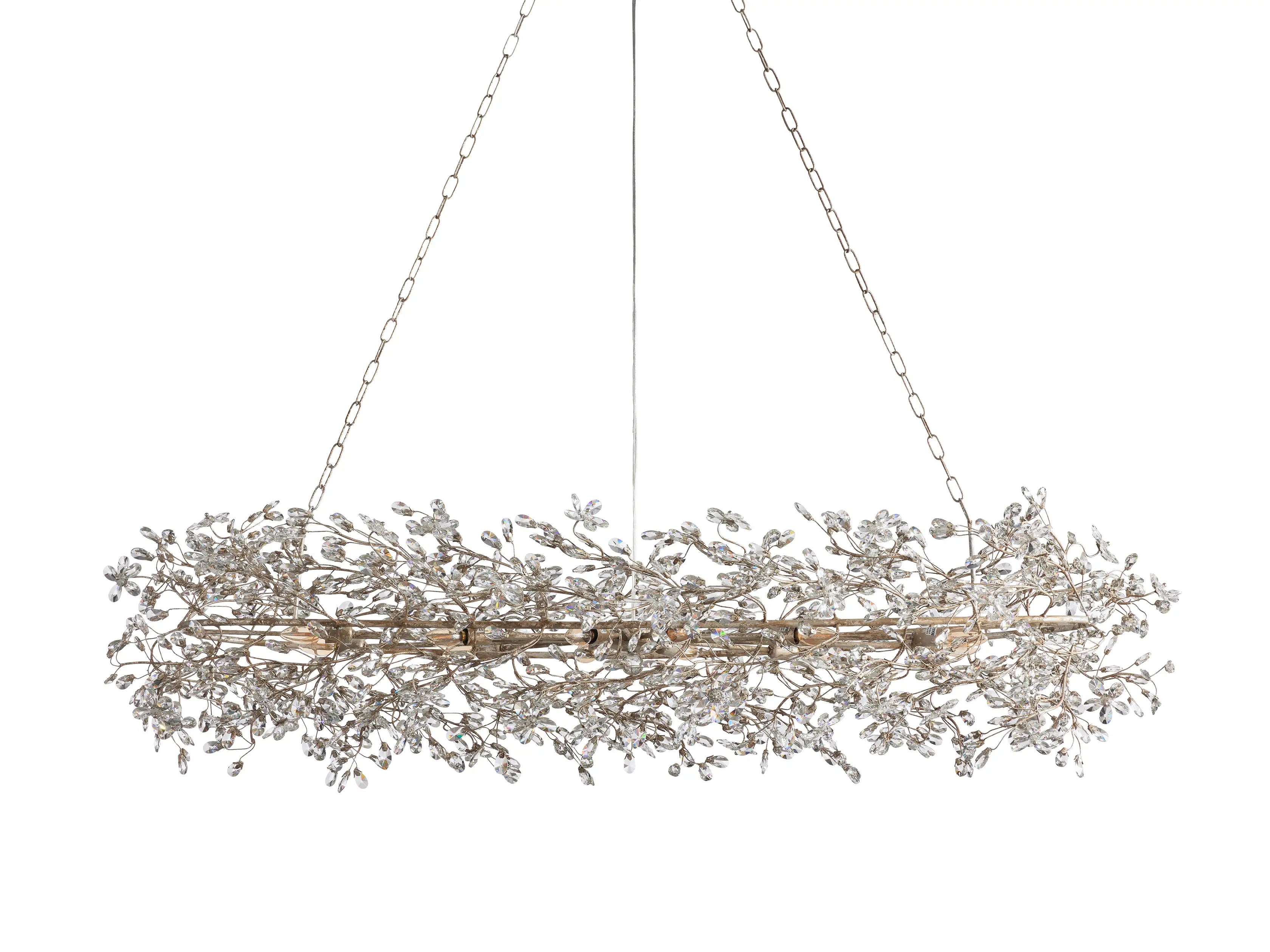 Fiore Oval Chandelier 62'' 74''-VaseLamps