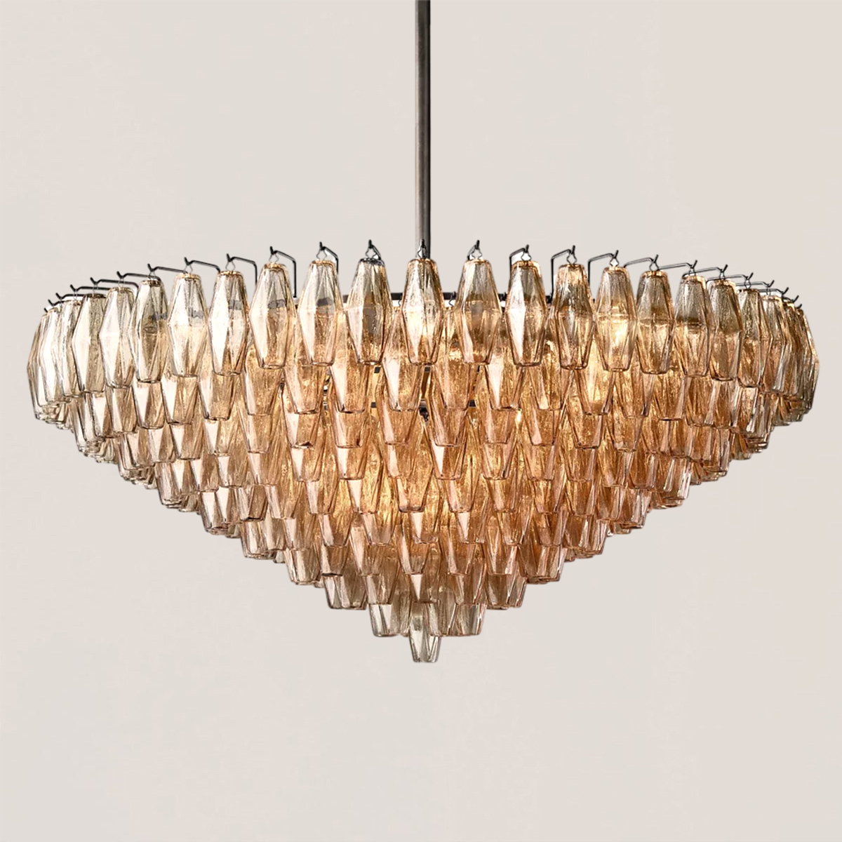 Chiara Glass Tiered Round Chandelier-VaseLamps