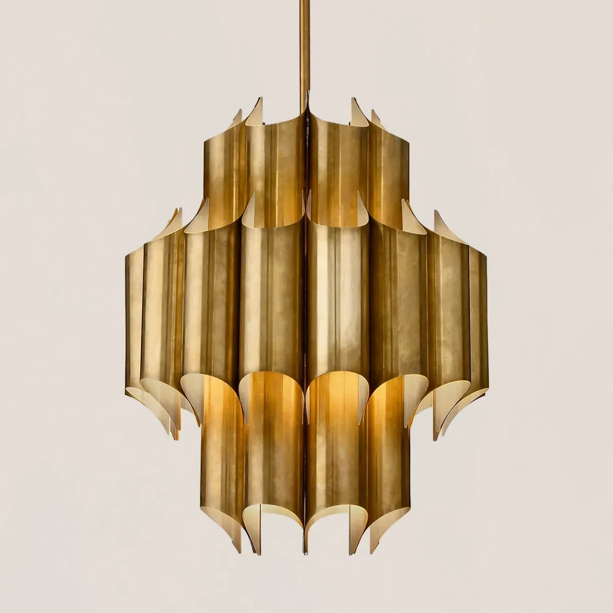 Cathedral Brass Chandelier 24"-VaseLamps