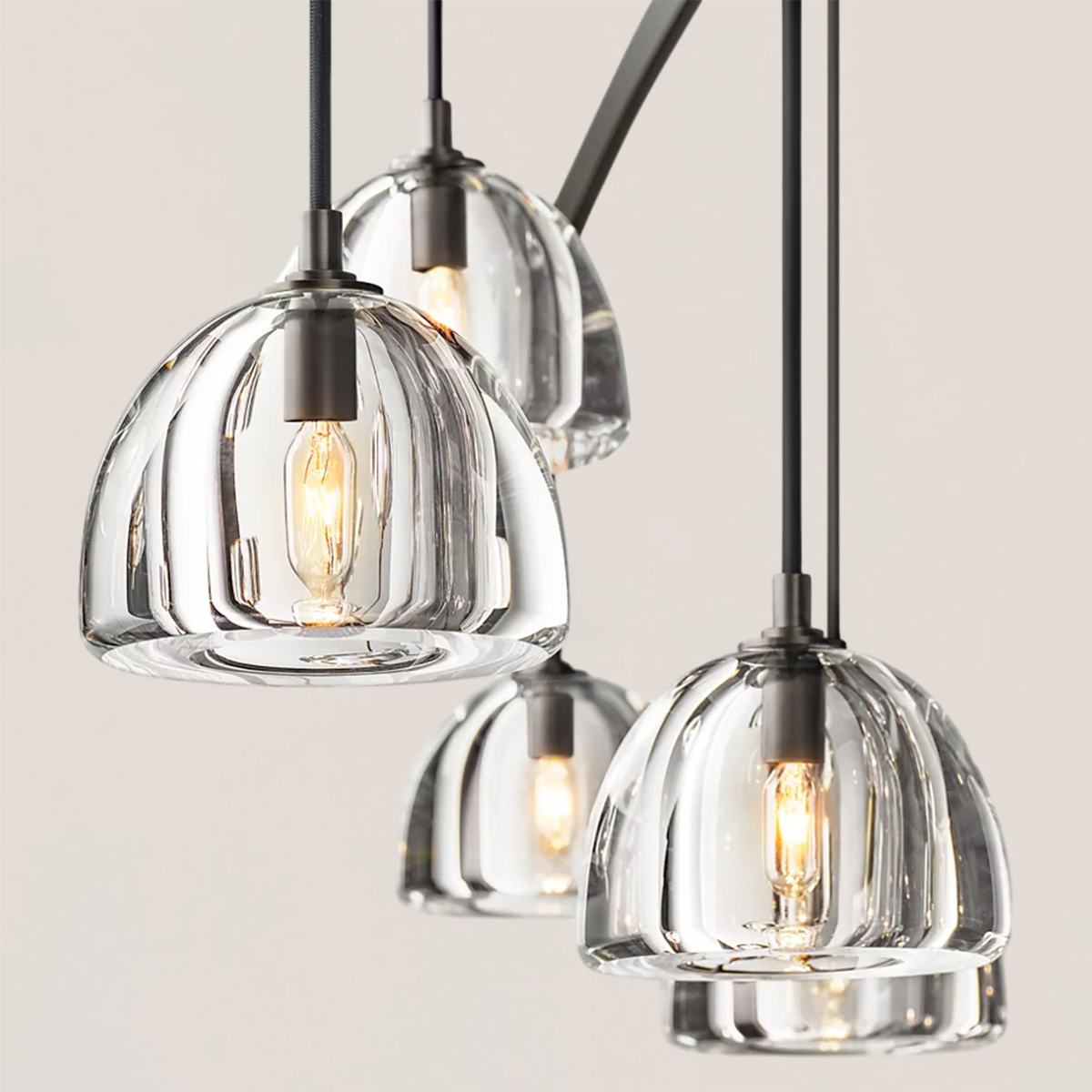 Hemisphere Round Chandelier-VaseLamps