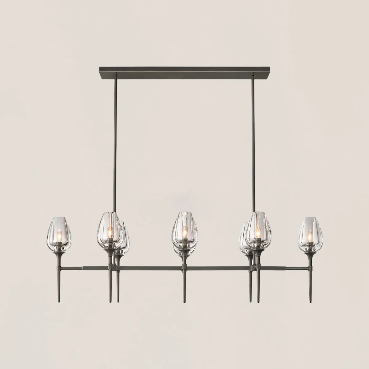 Tulip Crystal Linear Chandelier-VaseLamps