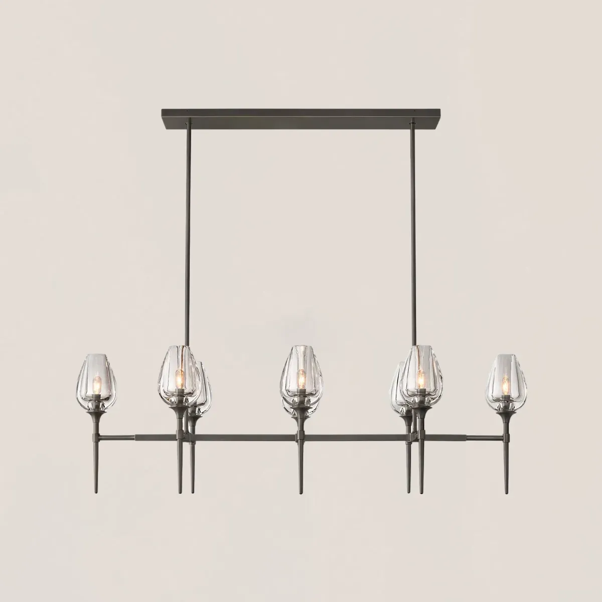 Tulip Crystal Linear Chandelier-VaseLamps