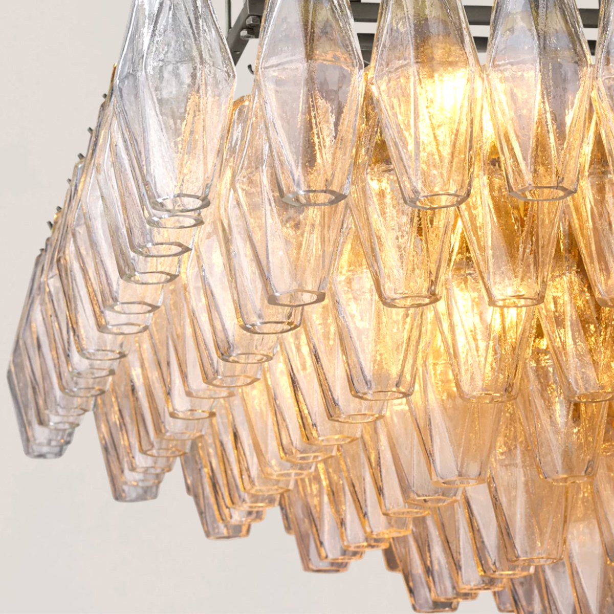 Chiara Clear Glass Square Chandelier-VaseLamps