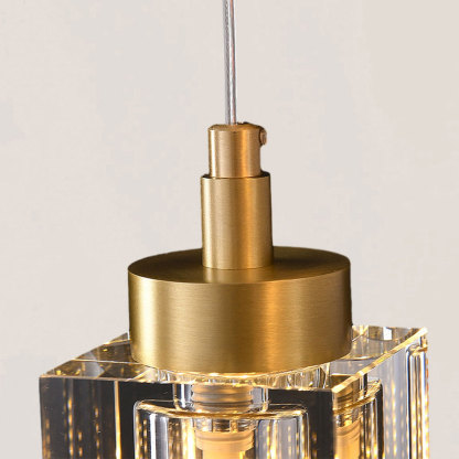 VASELAMPS - Modern Simplicity Cube Crystal Pendant Light-VaseLamps