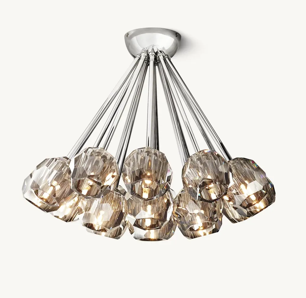 Boule De Cristal Glass Flushmount 24"-VaseLamps