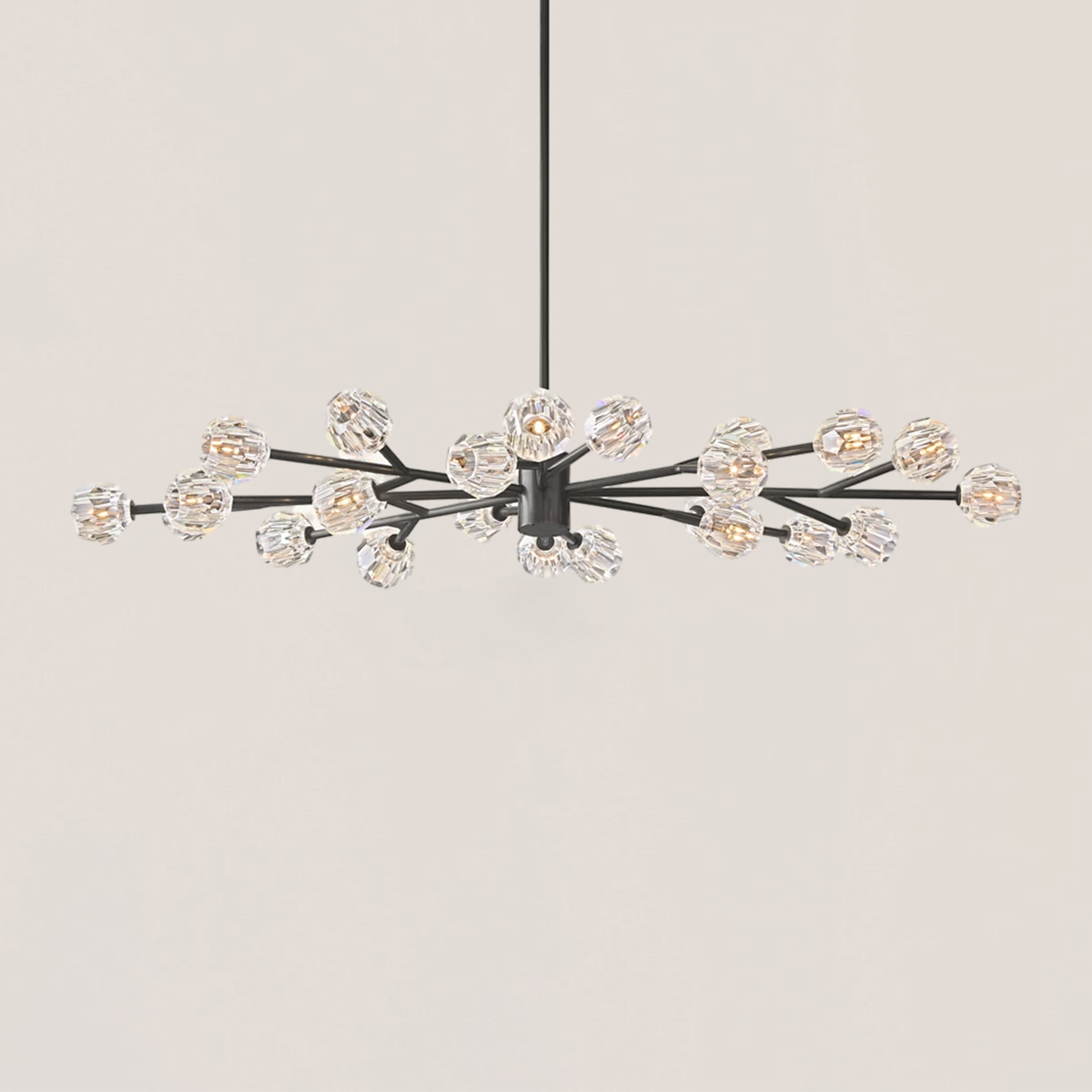 Boule De Crystal Oval Chandelier 72"-VaseLamps