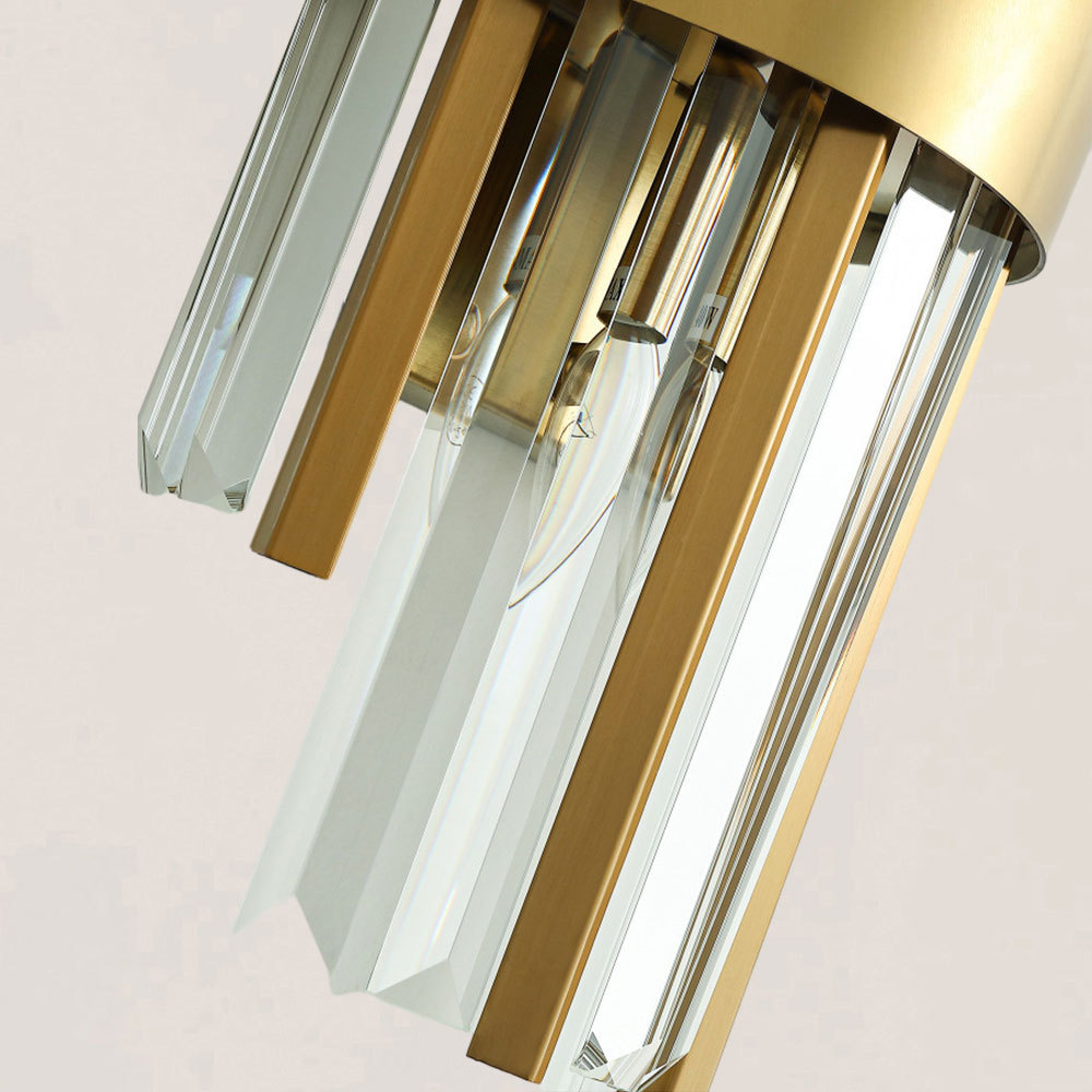 VASELAMPS - Elegant Modern Crystal Gold Plated Wall Sconce-VaseLamps