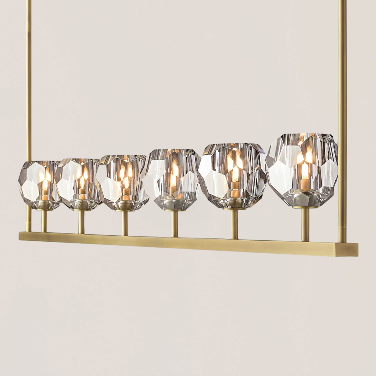 Boule De Crystal Linear Chandelier-VaseLamps
