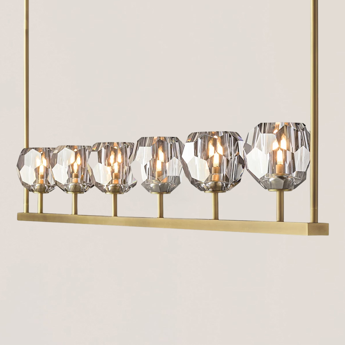 Boule De Crystal Linear Chandelier-VaseLamps