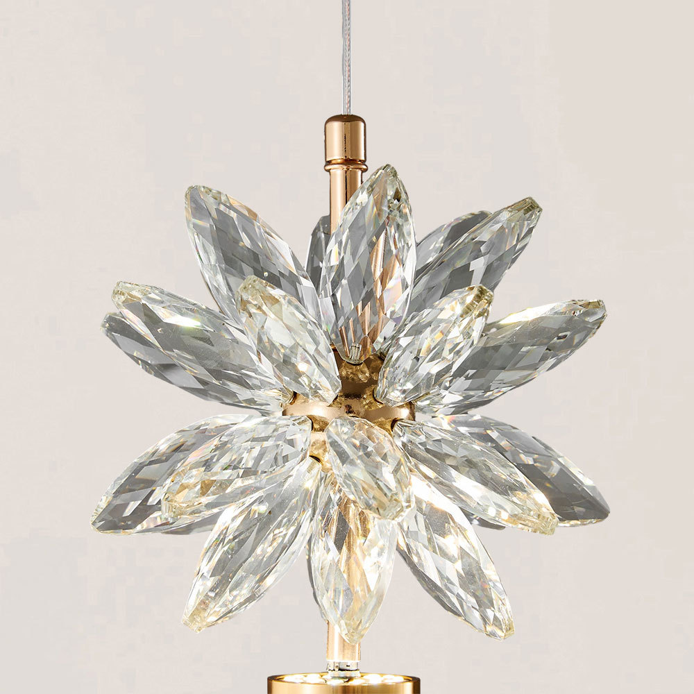 VASELAMPS - Ice Flower Crystal Pendant Lamp-VaseLamps