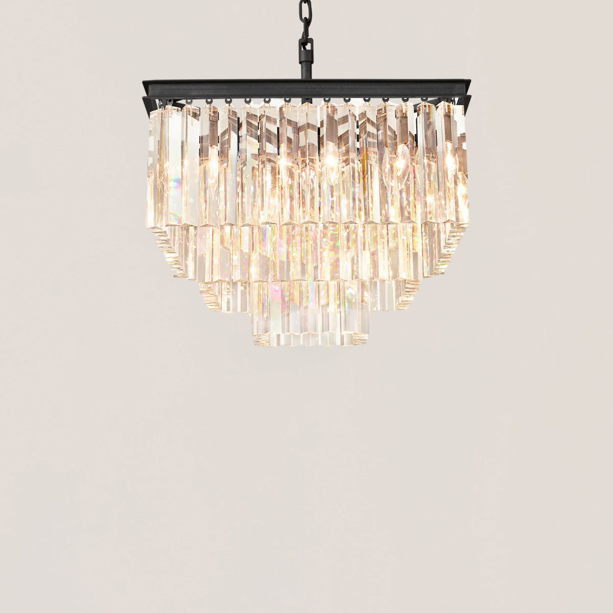 1920s Odeon Square Chandelier-VaseLamps
