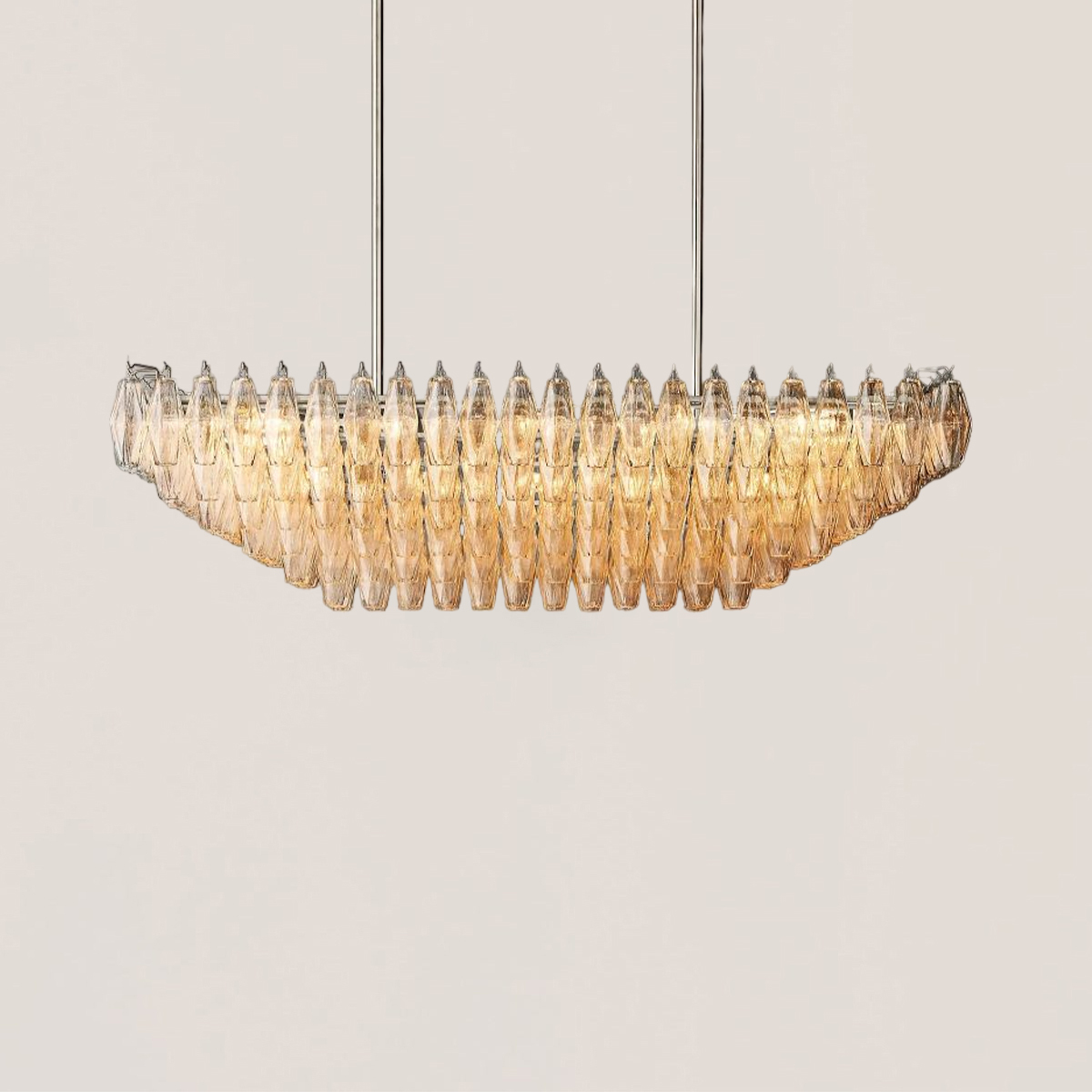 Chiara Clear Glass Square Chandelier-VaseLamps