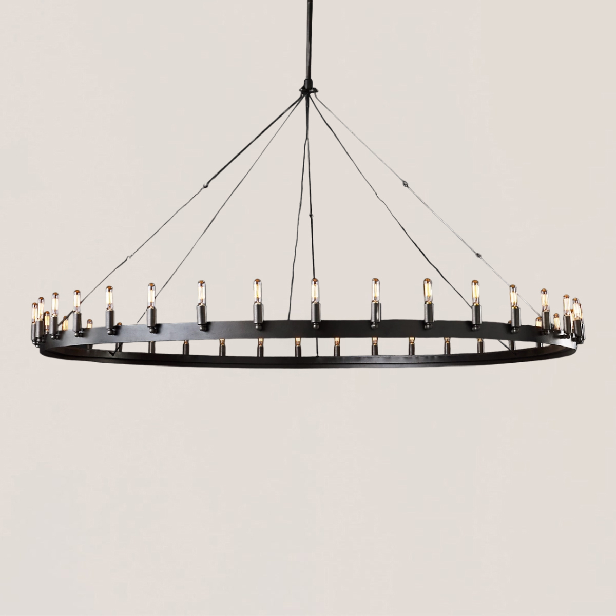 Camino Vintage Filament Round Chandelier-VaseLamps