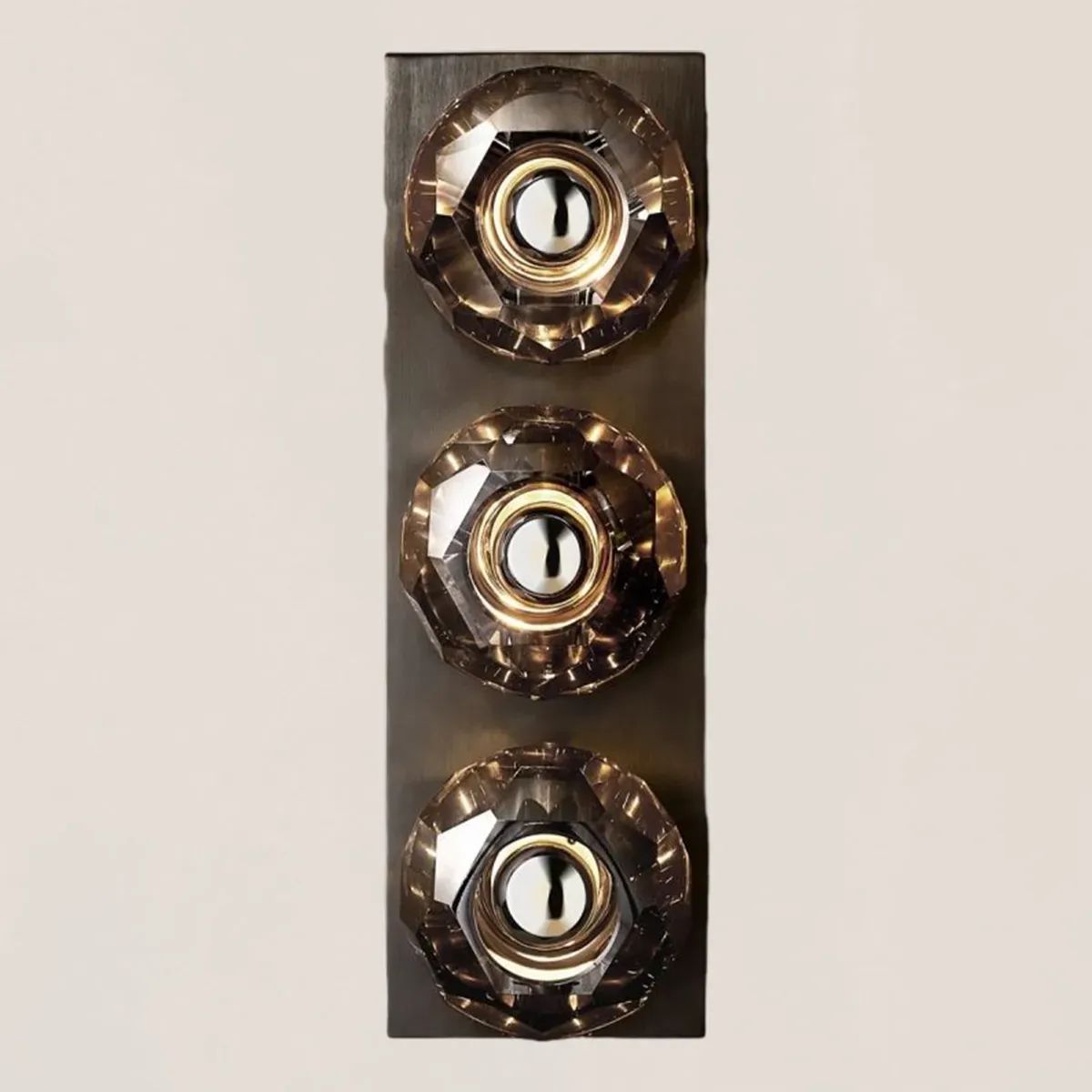 Boule De Crystal Smoke Linear Short Wall Sconce-VaseLamps