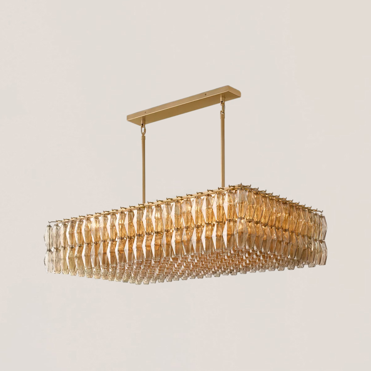 Chiara Glass Rectangular Chandelier-VaseLamps