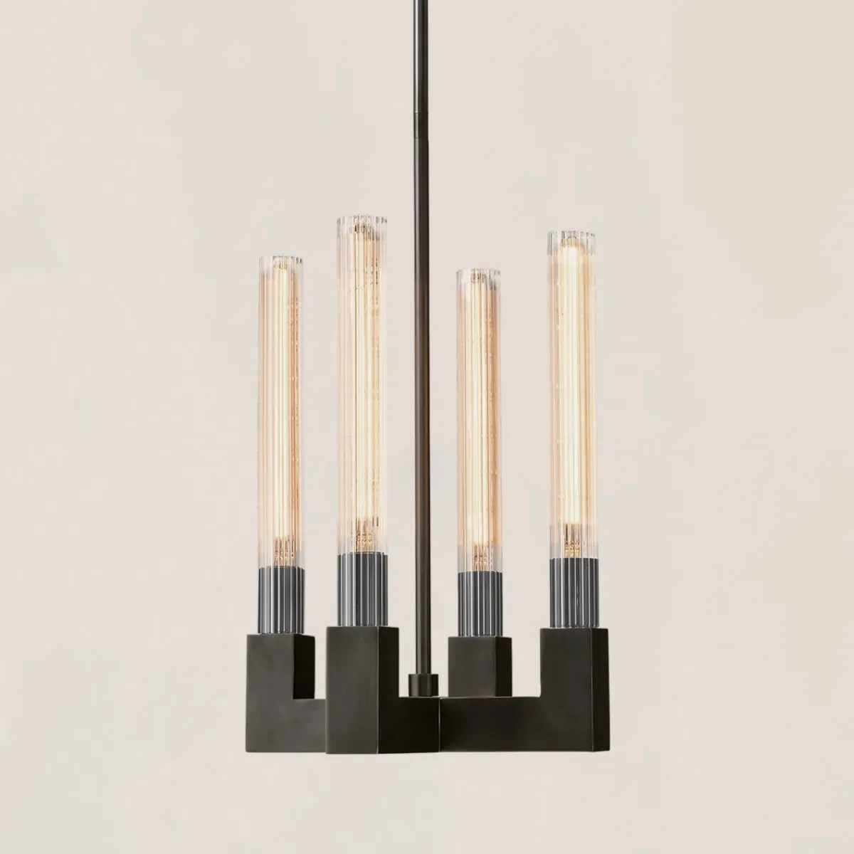 VASELAMPS - Flute Glass Pendant 72inch-VaseLamps