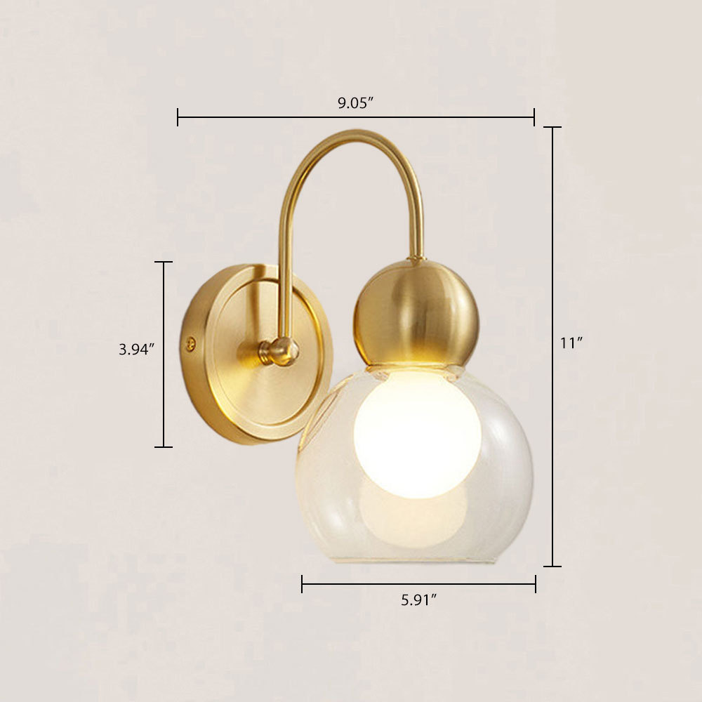 VASELAMPS - Modern Simplicity Clear Glass Wall Sconce-VaseLamps