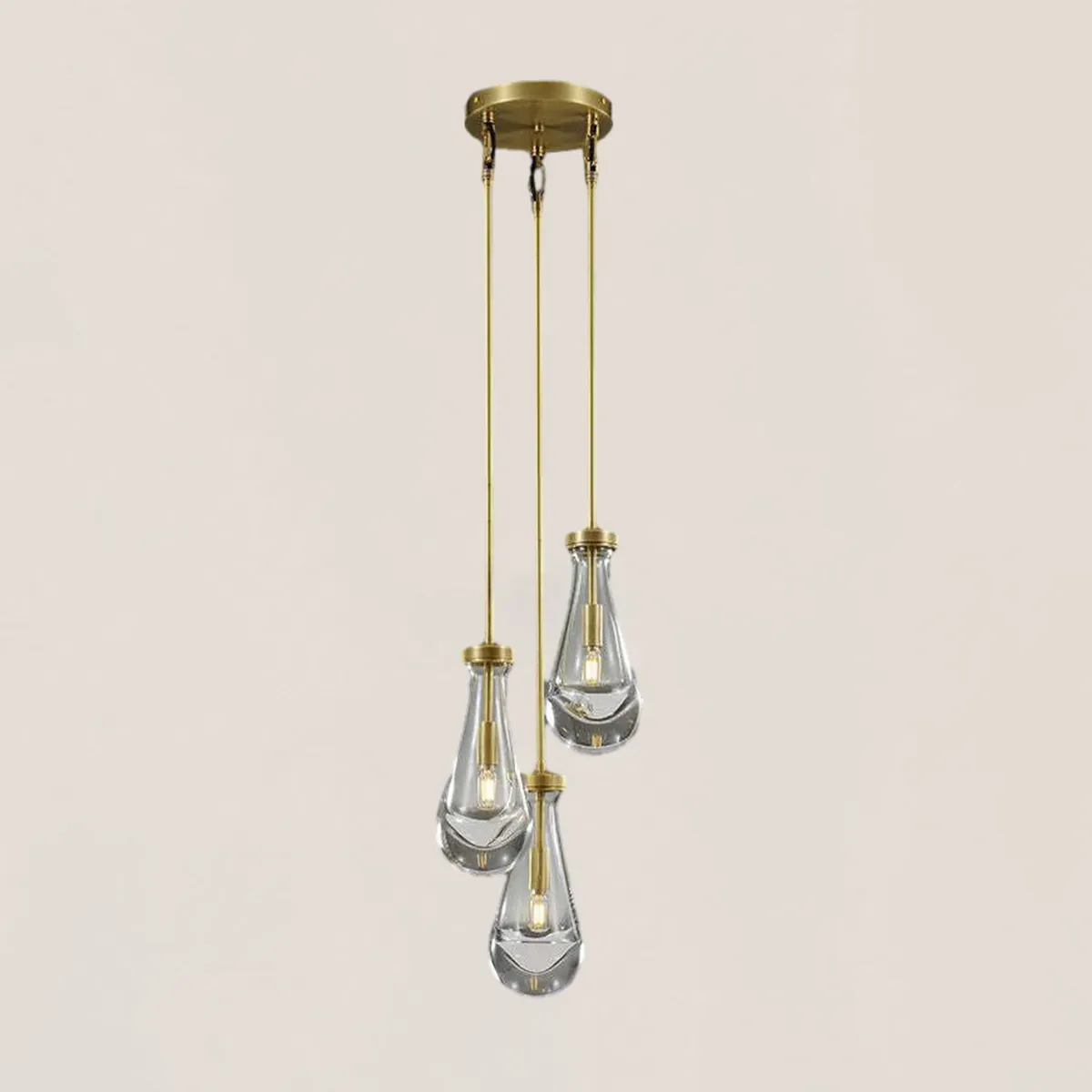 Raindrop Rod Round Chandelier-VaseLamps