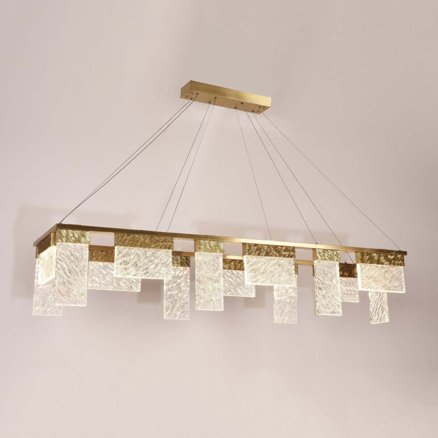 LED Rectangle Glass Chandelier-VaseLamps