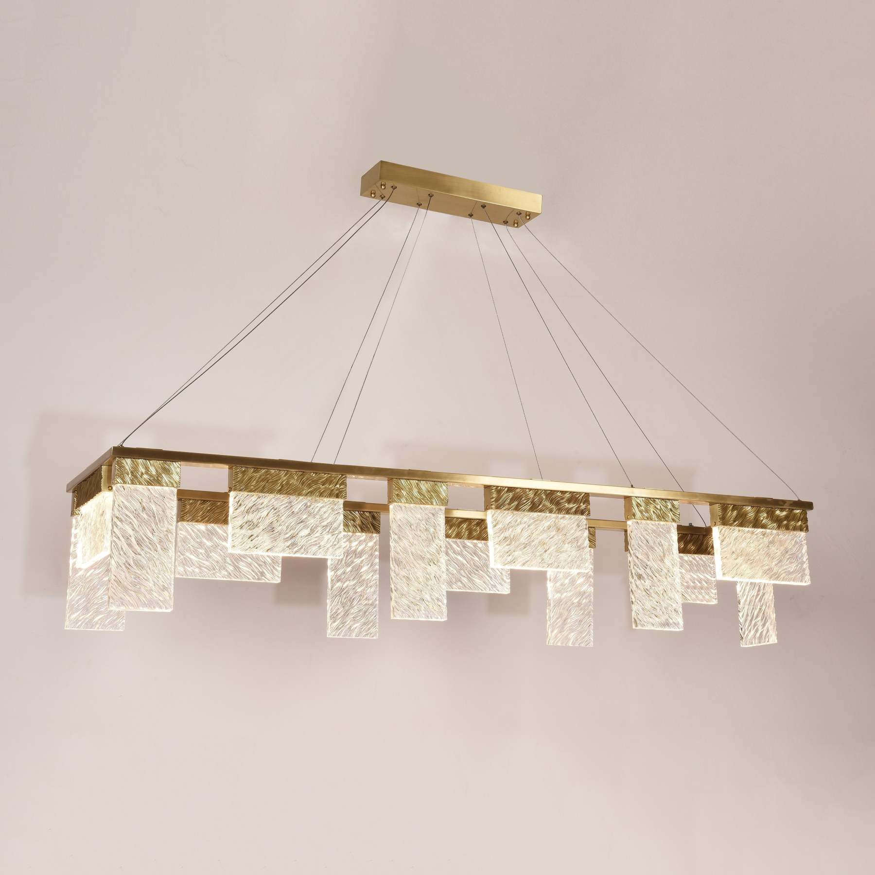 LED Rectangle Glass Chandelier-VaseLamps