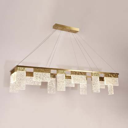LED Rectangle Glass Chandelier-VaseLamps