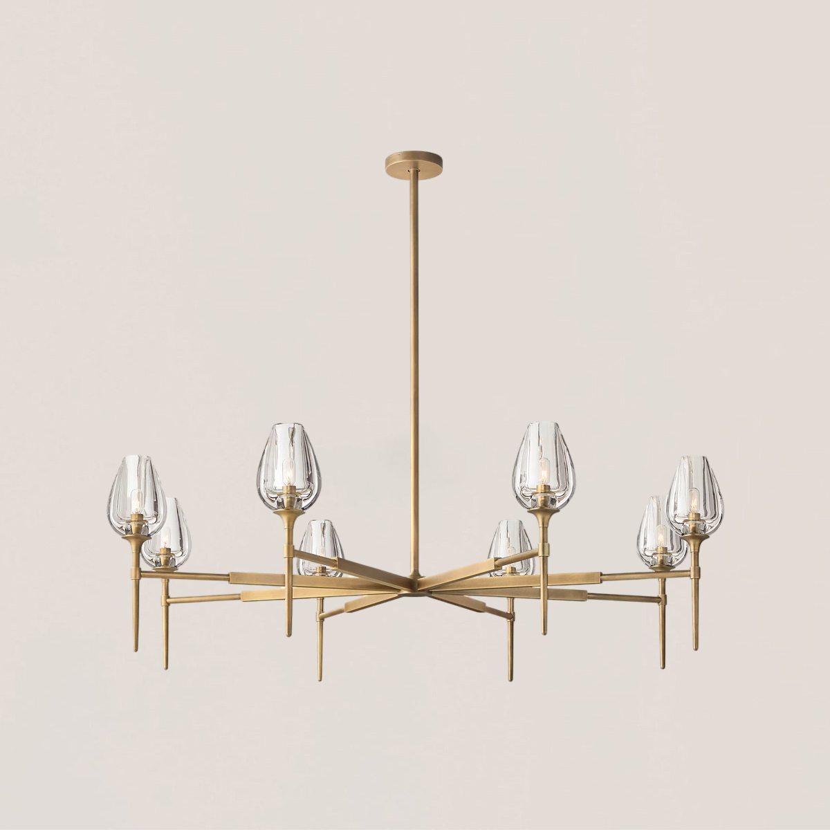 Tulip Crystal Round Chandelier-VaseLamps