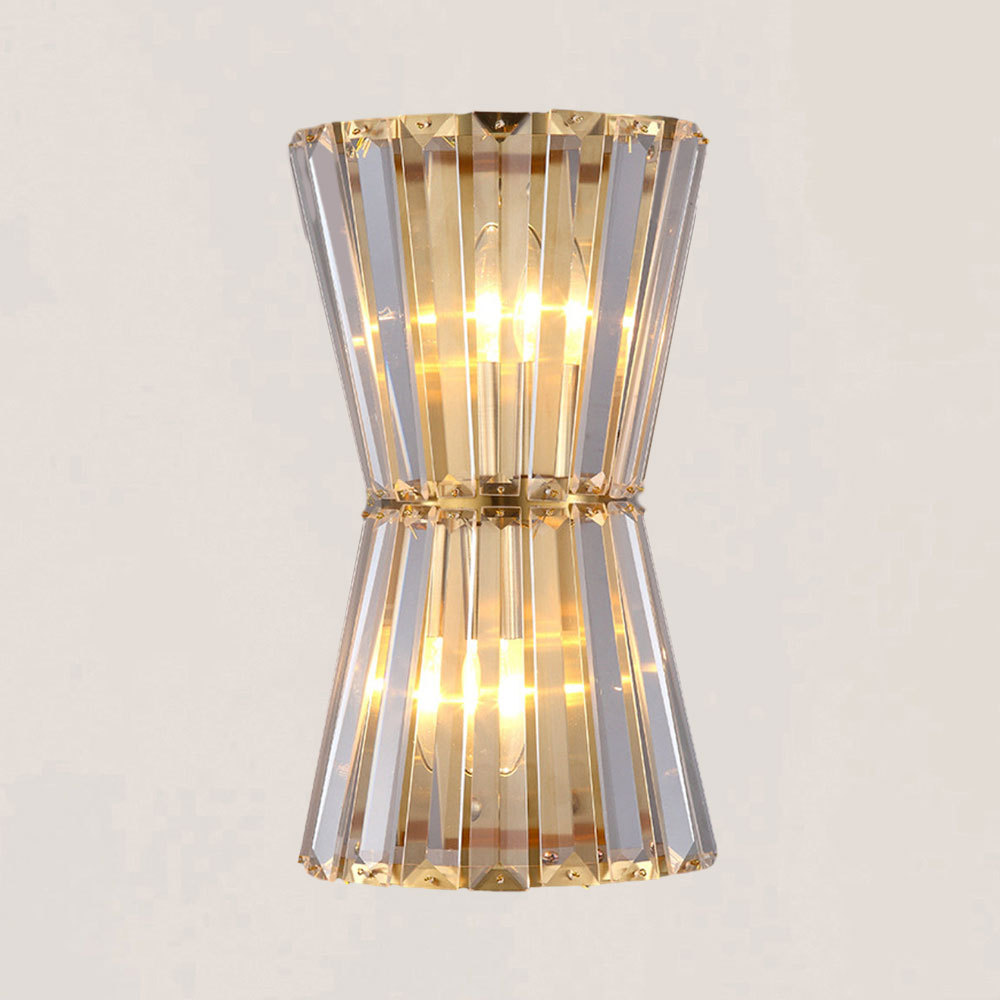 VASELAMPS - Modern Hourglass Crystal Wall Sconce-VaseLamps