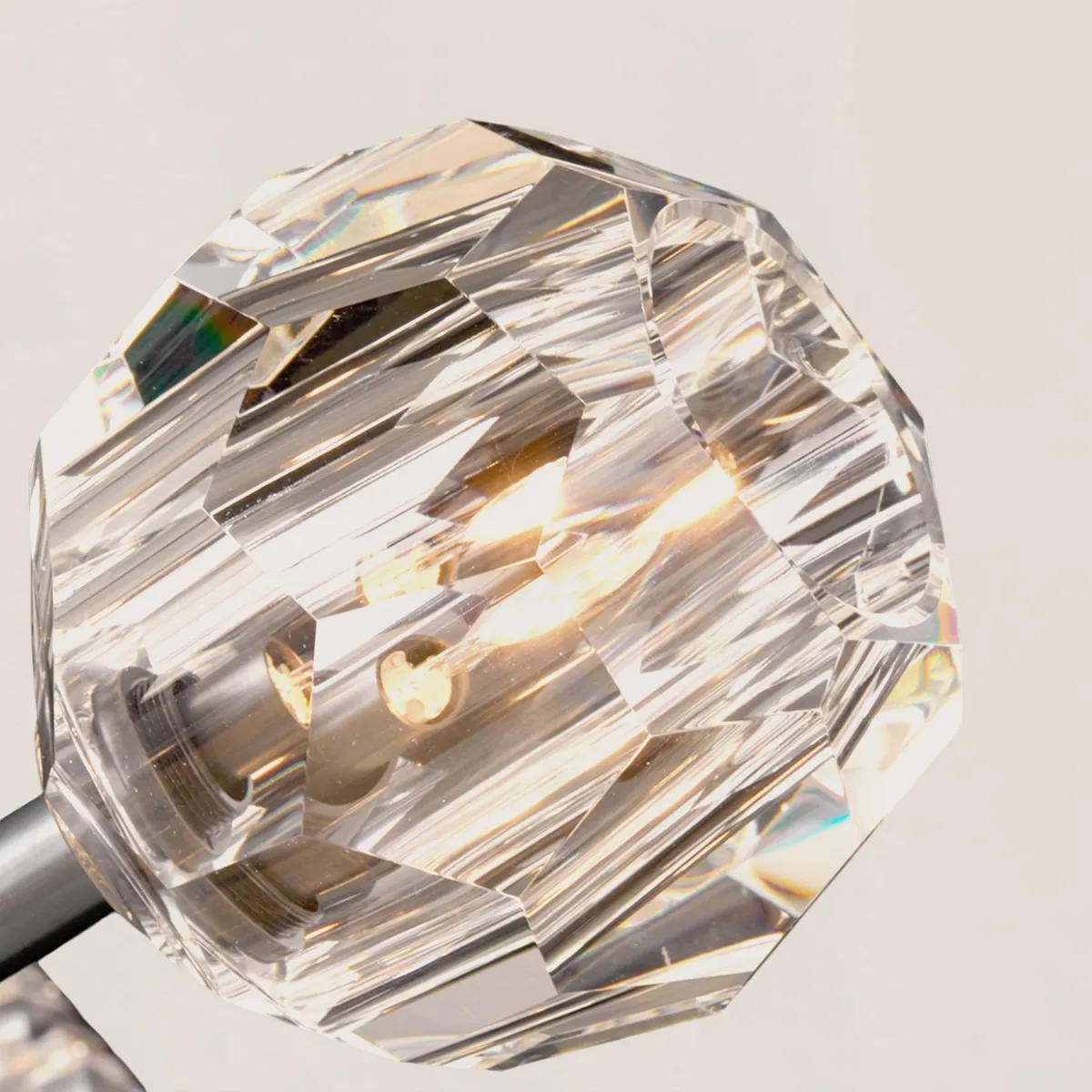 Boule De Crystal Clear Round Cluster Chandelier-VaseLamps