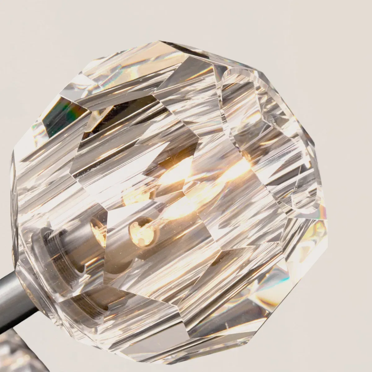 Boule De Crystal Clear Round Cluster Chandelier-VaseLamps
