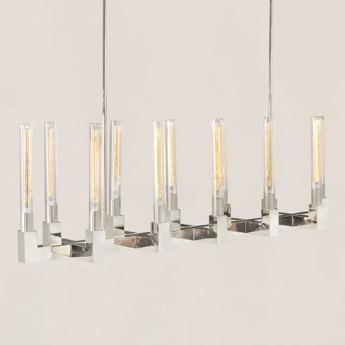 Cannele Glass Linear Chandelier-VaseLamps