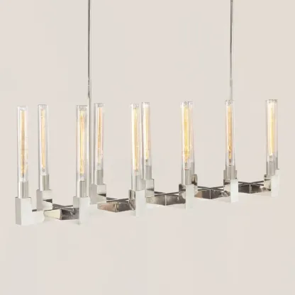 Cannele Glass Linear Chandelier-VaseLamps