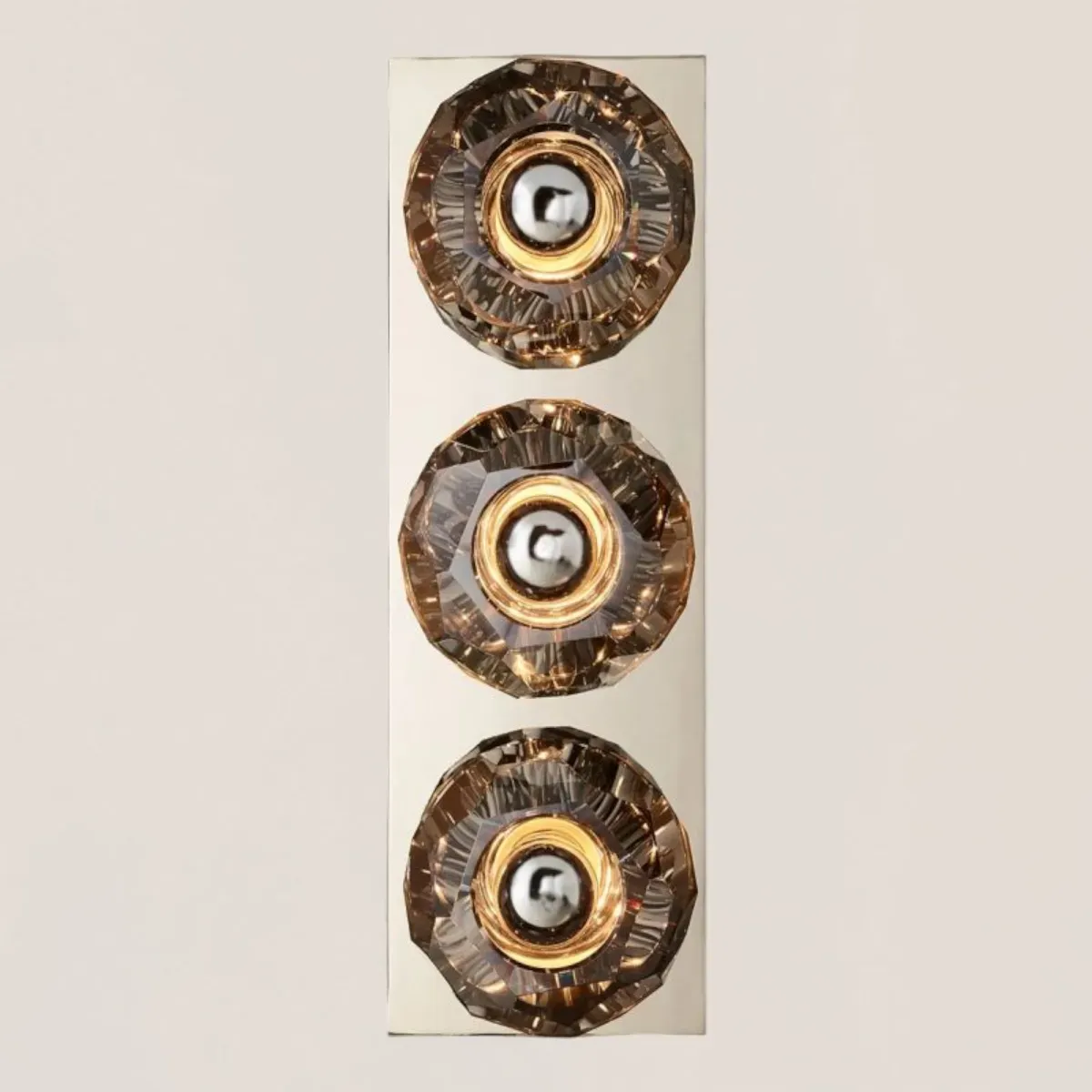 Boule De Crystal Smoke Linear Short Wall Sconce-VaseLamps