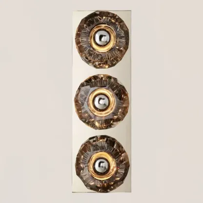 Boule De Crystal Smoke Linear Short Wall Sconce-VaseLamps