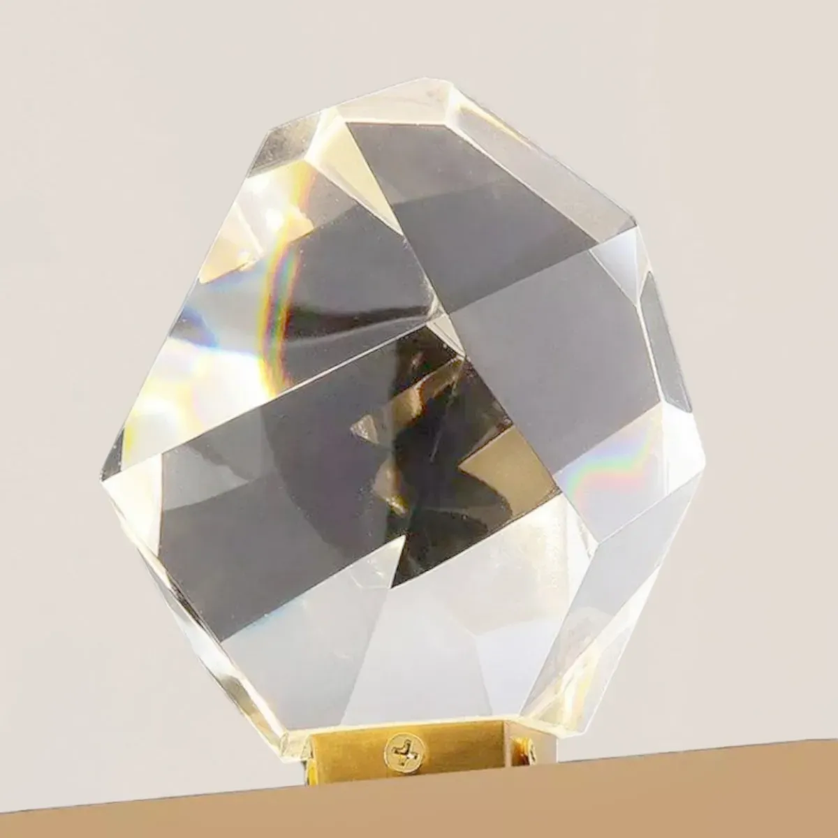 VASELAMPS - Faceted Crystal Prisms Short Wall Sconce-VaseLamps