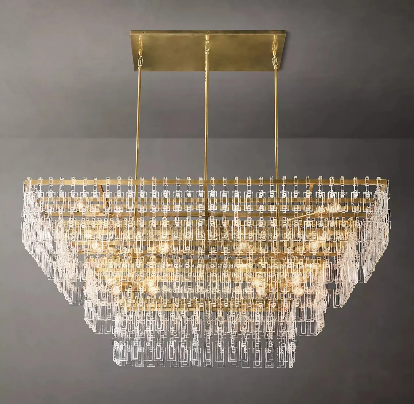 Marignan 3/4-Tier Rectangular Chandelier-VaseLamps
