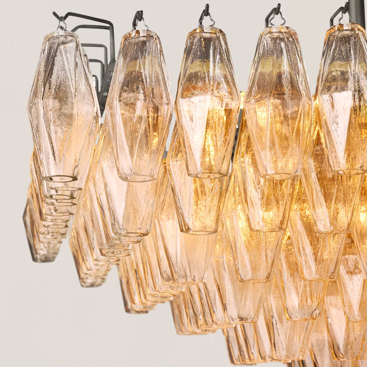 Chiara Clear Glass Square Chandelier-VaseLamps